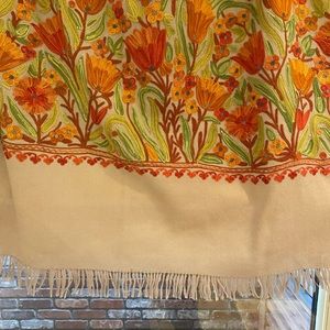 Hand embroidered colorful scarf/shall